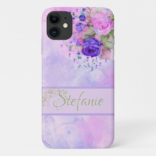 Paarse en roze rozen Case-Mate iPhone Case (Achterkant)