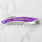 Paarse en roze schroef kurkentrekker (Achterkant)