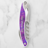 Paarse en roze schroef kurkentrekker (Achterkant)