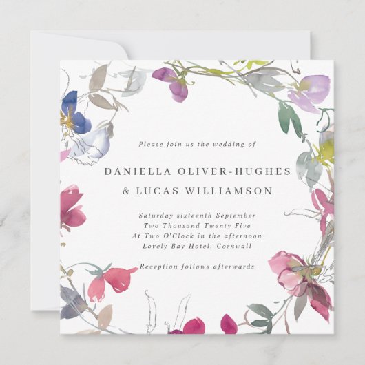 Paarse en roze snoepdop kaart (Voorkant)