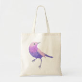 Paarse en roze Sparrow Tote Bag (Voorkant)