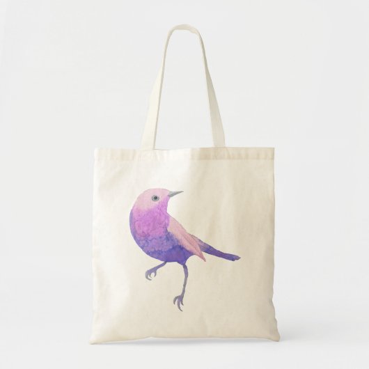 Paarse en roze Sparrow Tote Bag (Voorkant)