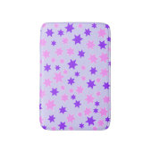 Paarse en roze sterren badmat (Voorkant Verticaal)