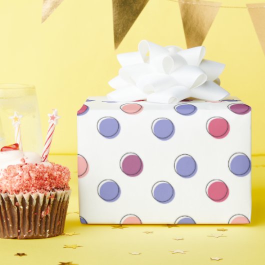 Paarse en Roze Stippen Cadeaupapier (Verjaardagsfeest)