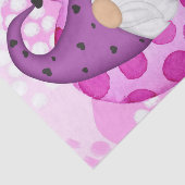 Paarse en Roze Stippen Valentijn Gnoom Tissuepapier (Detail)