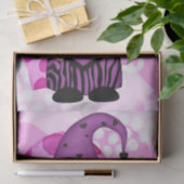 Paarse en Roze Stippen Valentijn Gnoom Tissuepapier (Geschenk)
