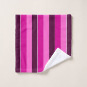 Paarse en roze strepen bad handdoek (Wasdoekje)