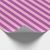 Paarse en roze strepen cadeaupapier (Hoek)