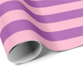 Paarse en roze strepen cadeaupapier (Rol Hoek)