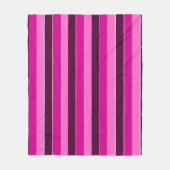 Paarse en roze strepen fleece deken (Voorkant)