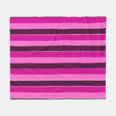 Paarse en roze strepen fleece deken (Voorkant (Horizontaal))