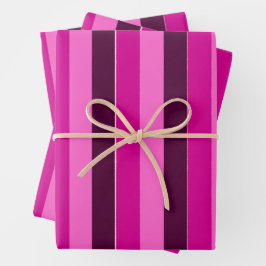 Paarse en roze strepen inpakpapier vel