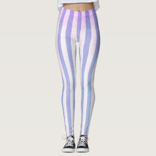 Paarse en roze strepen leggings