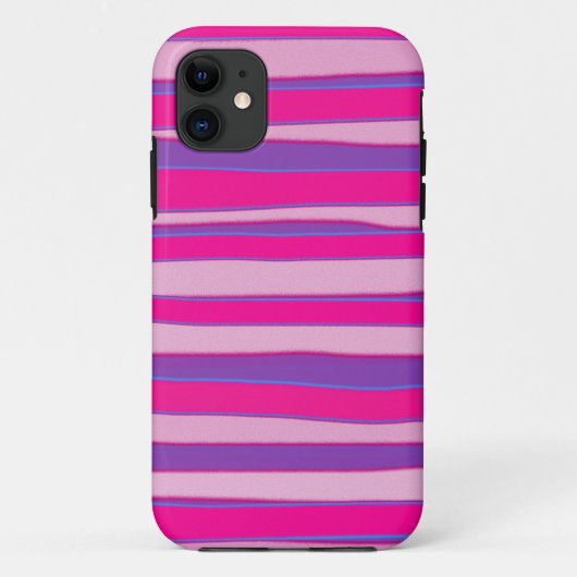 paarse en roze strepen naadloos grafisch Case-Mate iPhone case (Achterkant)