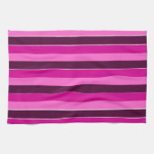 Paarse en roze strepen theedoek (Horizontaal)