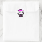 paarse en roze taart ronde sticker (Tas)