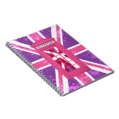 Paarse en roze  telefooncel notitieboek (Rechterzijde)