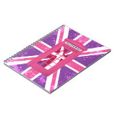 Paarse en roze  telefooncel notitieboek (Linkerzijde)