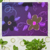 Paarse en roze theedoek (Gevouwen)