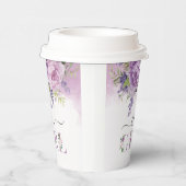 Paarse en roze tuin bloemen meisje Baby shower Papieren Bekers (Rechts)