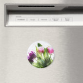 Paarse en roze Tulpen Magnet (Insitu (Vaatwasser))