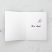 paarse en roze tulpenbouquet kaart (Binnen)