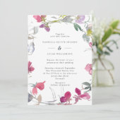 Paarse en roze uitnodiging tot weddenschappen (Staand voorkant)