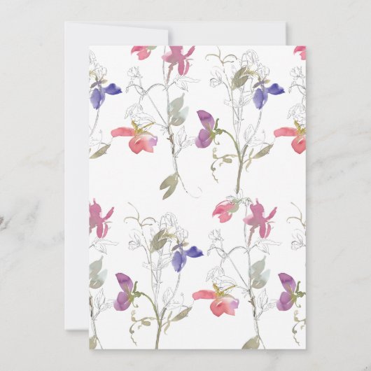 Paarse en roze uitnodiging tot weddenschappen (Achterkant)