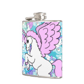 Paarse en roze Unicorn Patroon Heupfles (Links)