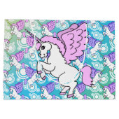 Paarse en roze Unicorn Patroon Large Cadeautasje (Achterkant)