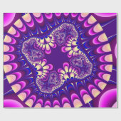 Paarse en roze ventilator cadeaupapier (Vlak)