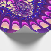 Paarse en roze ventilator cadeaupapier (Hoek)