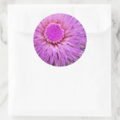 Paarse en roze ventilator ronde sticker (Tas)