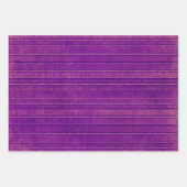 Paarse en Roze Verstrekte Streepjespatroon Inpakpapier Vel (Voorkant)