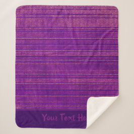  Paarse en Roze Verstrekte Streepjespatroon Sherpa Deken