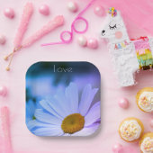 Paarse en roze vierkant papieren bordje (Feest)