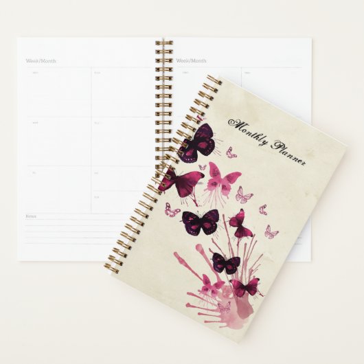 Paarse en Roze Vlinder (bijgewerkt) Planner (Display)