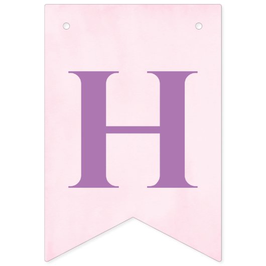Paarse en roze vlinder Happy Birthday Banner (Tweede vlag)