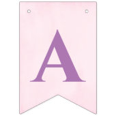 Paarse en roze vlinder Happy Birthday Banner (Derde vlag)