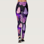 Paarse en Roze Vlinder Leggings (Achterkant)