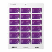 Paarse en roze vlinderzwijn etiket (Full Sheet)