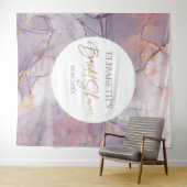 Paarse en roze vrijgezellenfeest moderne achtergro wandkleed (In Situ (horizontaal))