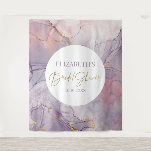 Paarse en roze vrijgezellenfeest moderne achtergro wandkleed (Voorkant)