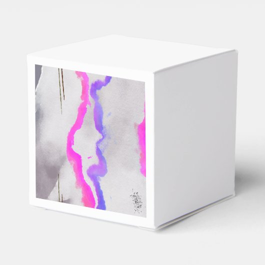 Paarse en roze Waterverf Abstract Bedankdoosjes (Achterkant)