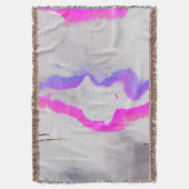 Paarse en roze Waterverf Abstract Deken (Voorkant Verticaal)