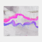 Paarse en roze Waterverf Abstract Fleece Deken (Voorkant (Horizontaal))