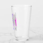 Paarse en roze Waterverf Abstract Glas (Links)