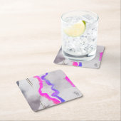 Paarse en roze Waterverf Abstract Kartonnen Onderzetters (Insitu)