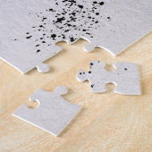 Paarse en roze Waterverf Abstract Legpuzzel (Zijkant)