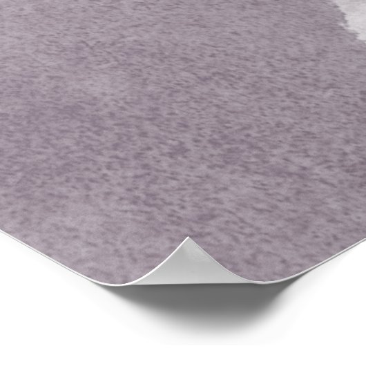 Paarse en roze Waterverf Abstract Poster (Hoek)